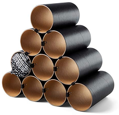 corpus delicti :: Loop – das Flexible Schalregal aus Hartpapier - Ordnungssystem und Organizer für Kleiderschrank und Regal zur Aufbewahrung von Tüchern, Schals (10 Hülsen schwarz) (79.0)