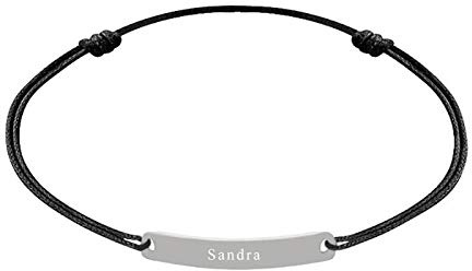 Bracelet cordon argent personnalisé