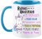 FUNNY CUP Taza Unicornio Color. Razones para ser un Unicornio. Divertidos Motivos para lucir Entre Amigas (Azul)