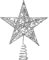 URATOT Glitzernde Weihnachtsbaumspitze aus Metall, Weihnachtsbaumspitze aus Draht, Sternspitze für Weihnachten, Heimdekoration