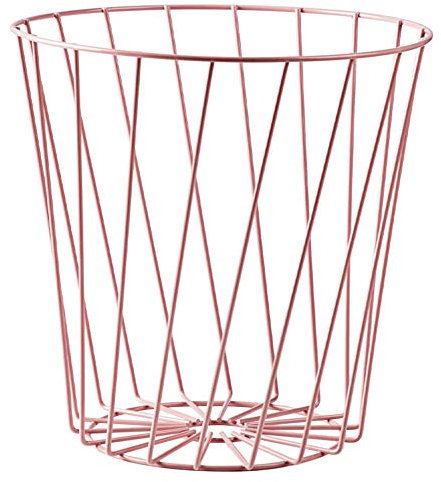 Hacoly - Papelera de Metal para Oficina, Cuarto de baño, salón, Color Oro Rosa