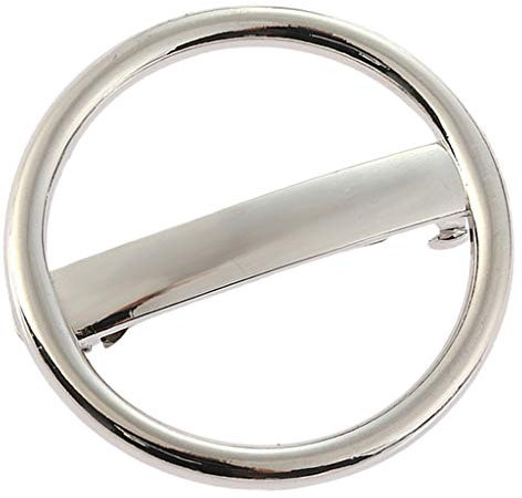 IPOTCH Französische Haarspange Metall Kreis Automatik Haarklammer Haarclip Clips für Damen Frauen - Silber