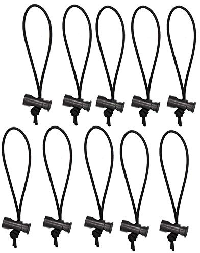 Foto&Tech - Corbata de cables multiusos extra gruesa para cables y cables reutilizables (10 x 16 cm), color negro