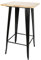 Stehtisch, bartisch, bistrotisch, 110 cm hoch, Naturholz + Eisenbeine, geeignet für Stangen, Retro-Industriestil