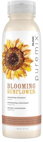 Rusk Puremix Blooming Sunflower Volumizing Shampoo – feines Haar für Unisex 340 ml Shampoo