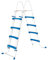 Summer Waves Sicherheitsleiter 122 cm für Pool – 4 abnehmbare Stufen auf Einer Seite und fest auf der Anderen – Treppe kompatibel mit QuickUp Pools – Rohre aus lackiertem Metall und Kunststoffstufen