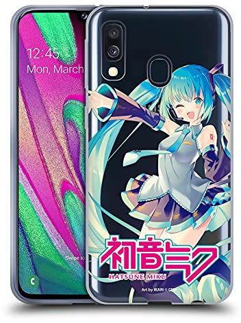 Head Case Designs Licenza Ufficiale Hatsune Miku Cantare Grafiche Custodia Cover in Morbido Gel Compatibile con Samsung Galaxy A40 (2019)