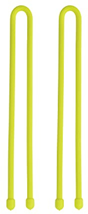 Nite Ize, Inc. GT12-33-2R3 Original Gear, Reusable Rubber, 12 Inch, 2-Pack, Neon Yellow, Made in The USA Twist Tie, 2 Count (Pack of 1)