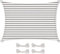 CelinaSun vela parasole incl. corde di fissaggio Premium HDPE resistente alle intemperie e traspirante Rettangolo 2 x 4 m grigio chiaro bianco