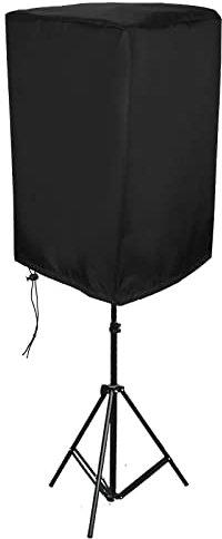15 Inch Powered Speaker Cover, Upright Speaker Cover Cloth Speaker Cover Bag Speaker Protective Cover Sunscreen Waterproof Audio Dust Protection Bag (Black)