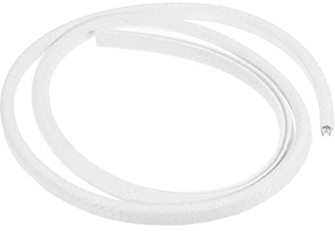 PATIKIL 1mx7mmx10mm Rubber Edge Trim, Metal Sharp Deck Edge Protector U Channel Guard Corner Protection Doors Seal Strip for Skateboard Table Door Window, White