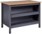 Inter Link - Isla de cocina - Isla central - Encimera - Mueble de cocina con estantes - Melamina - Longitud 124cm - Altura 82 cm - Profundidad 75 cm - Nellina - Anthracite/Chêne Artisan