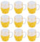 Dilwe 20 Stück Puppenhaus-Mini-Bierbecher, Harz-Bierkrug-Modell, Realistisches Bierglas-Modell für Mini-DIY-Bastelzubehör