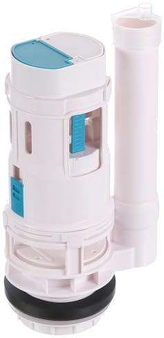 uxcell Toilet Flush Valves, 2 Inch Dual Flush Valve Split Push Button Toilet Bottom Inlet Fill Valve Toilet Replacement Parts(240mm Height, White)