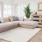 Interiyou Fargo - Teppich Wohnzimmer 230x330 cm Creme - Kurzflor Waschbar und rutschfest - Flauschiger Fellteppich aus Kunstfell - weicher Langflor Fell