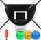 Trampolin Basketballkorb, Universal Board Mini-Basketballkorb, Trampolin Basketballkorb für Kinder, Aufsatz mit Mini-Basketball, geeignet für Kinder, Erwachsene im Innen und Außenbereich (schwarz)