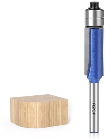 1PCS Flush Trim Router Bit Set 1/4 Inch Shank Top Two Bearing Flush Trim Router Bit,with1/2-Inch Cutting Diameter , (1/4inch Shank, Diameter:1/2)