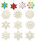 LYCTEIKI 36 Stück Schneeflocken Weihnachten Deko Holz Holzanhänger, 9 Verschiedene Weihnachtsbaumschmuck Designs Schneeflocken Deko für Weihnachten Hochzeit Party