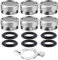 OWLMATE 6 Pièces Mousseur Robinet Economie Eau Acier Inoxydable Embout Robinet Cuisine Embout Robinet Salle de Bain Économiseurs d'eau Bubbler de Bain et Cuisine avec 1 Clé pour Robinets