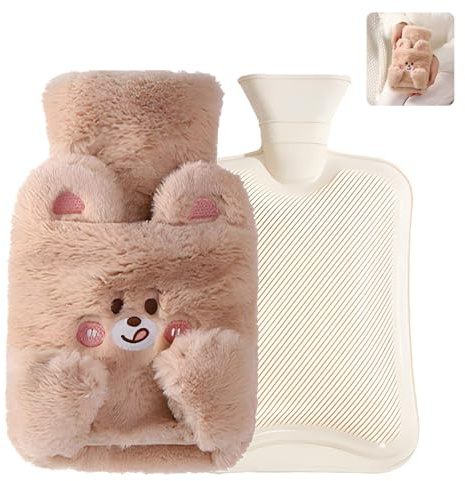 LHLZNB mini hot Water Bottle，hot Water Bottle，Multipurpose Hot Cold Compress Muscle Pain Relief Back Neck Shoulder Belly，Applicable to Adult and Children (Coffee)