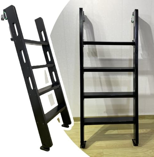 HAEKEBC Holz Etagenbettleiter 100 110 120cm Verstellbare Kletterleiter, Ersatz-Holzleiter, Breite Stufenbettleiter Für Zuhause, Dachboden(125cm/50inch)
