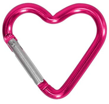 Hattba Moschettone a forma di cuore in lega di alluminio portachiavi clip gancio a molla campeggio zaino clip moschettone resistente