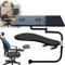 Keyboard Holder, Keyboard Tray Chair Clamp Keyboard Holder 360° Adjustable Keyboard Stand With Mouse Pad Usb Fan Stainless Steel Chair Shaft Clamp Keyboard Support Lazy Keyboard Stand