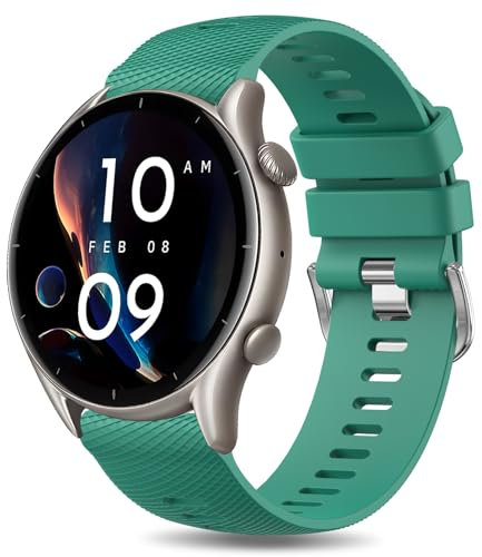ZGCE Armband für Amazfit GTR 3 46mm / GTR 3 Pro/GTR 4 / GTR 2 Armbänder Herren Damen, Weiches Silikon Uhrenarmband, Wasserdichtes Ersatzarmband für Amazfit Balance 46mm, Nadel Kiefer Grün