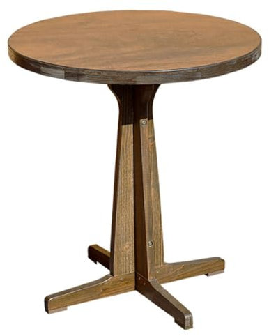 WEIDPHL Runder Couchtisch, Stabile Holzkonstruktion, Blütenblattförmiger Massivholztisch, Runder Säulentisch Für Wohnzimmer, Schlafzimmer,Table c