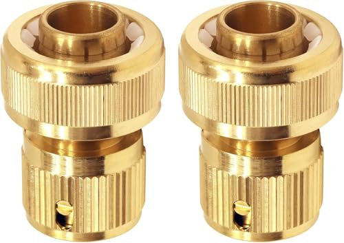 2 Piece Hose Connector Set, 19 mm (3/4 in) Hose Pipe Connectors, 3/4 in Hose Metal Hose Connector, for Gardening, Household Watering, Car Washing