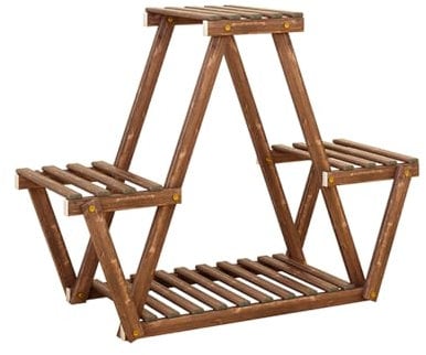 KKTX Estante de Flores de jardín para Planta Estante de Escalera de Madera de múltiples Niveles, ollas de escaleras Interiores/al Aire Libre Salas de Estar de la Esquina de la Esquina de la Esquina