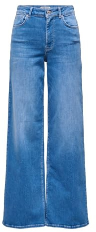 ONLY Female Jeans mit weitem Bein ONLMADISON Hohe Taille Weiter Beinschnitt Verkürzt Jeans