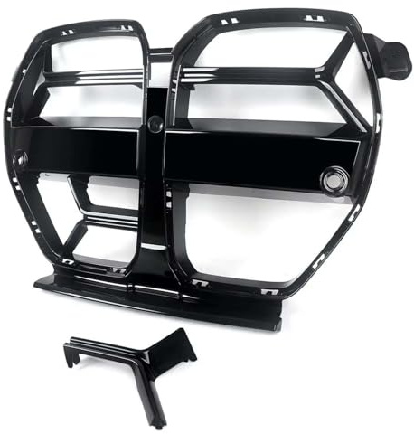 LHyyY Kühlergrill Vorne Am Auto für BMW G80 G81 M3 G82 G83 M4 2021-2024 Acc,Front Stoßstange Grill Body Kit Zubehör Auto Frontgrill Ersatz Tuning Zubehör,A-Glossy Black
