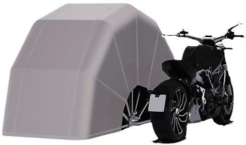 Asiwnshw Cochera de Acero Inoxidable Gris para Motocicleta, toldo retráctil Plegable para Motocicleta, Refugio semiautomático Duradero para Motocicleta, Garaje Plegable móvil(3.3M/10.8FT)