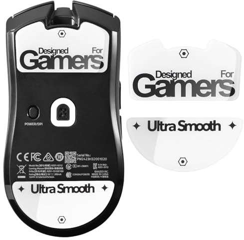 immoenuc Glass Mouse Skates for Razer Viper V3 Pro Mouse Feet Pads Smooth Durable Slim 2.5D Curved Edge Game Mice Feet Replacement Accessories (White)