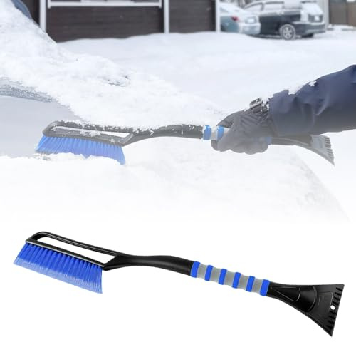 Dryxog Eiskratzer Auto mit Besen Schneebesen Auto Abnehmbar Ice Shaver Kratzeis mit Eisbrecher Funktion Autozubehör Car Accessories Car Gadgets Ergonomischer Rutschfester Softgriff Hochstabilem ABS