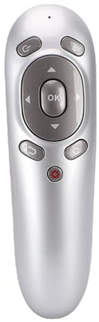 Dpofirs Kabelloser Präsentations Clicker, 2,4 G USB Presenter Fernbedienung mit 15 M Reichweite und Ergonomischem Design für Wins für Laptop Computer PPT