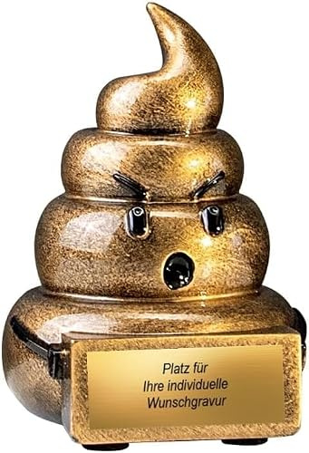 Jelicoco Verlierer Pokal personalisiert mit Gravur – Lustiger Loser Pokal als Spaß Trophäe – witziges Geschenk für Spieleabend, Team Event, Freunde & Kollegen – Fun Award