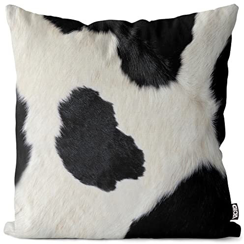 VOID Kuhfellmuster Kissenbezug Kissenhülle Outdoor Indoor, Kissen Größe:50 x 50 cm