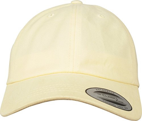 Flexfit Unisex 6245pt-peached Cotton Twill Dad Cap Kappe, Gelb, Einheitsgröße EU