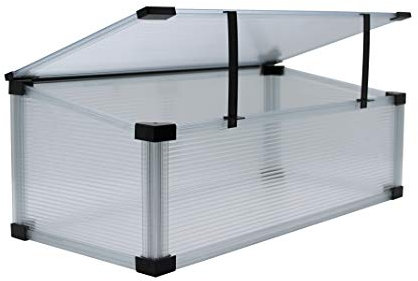 Slide And Grow 2squared Serretta da Giardino in policarbonato alveolare Spessore 4mm Lunghezza: 97 x 57 cm x 28/37h cm