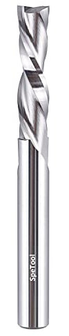 SpeTool Downcut CNC Spiralfräser VHM 2 Flöten Oberfräse Fräser Holz mit 6,35 mm(1/4) Schnittdurchmesser, 6.35 mm(1/4) Schaft, Router Bit zum Schneiden von Holz