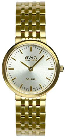 BWC Swiss Damen Uhr Analog Quarz mit Edelstahl Armband 200405152