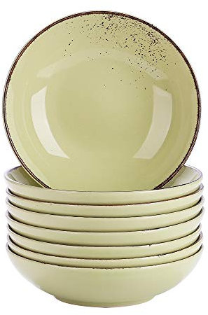 vancasso, Serie NAVIA Suppenteller aus Porzellan, Suppenteller, Salatschüssel, 8-teilig, 700 ml