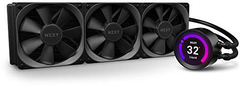 NZXT Kraken Z73 360 mm - RL-KRZ73-01 - AIO RGB CPU Liquid Cooler - Customizable LCD Display - Improved Pump - Powered by CAM V4 - RGB Connector - Aer P 120 mm Radiator Fans (3 Included)