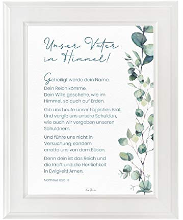 Aus Gnade Poster Vater unser Gebet · Christliche Poster · Deko · Wandgestaltung · ohne Rahmen · A3 · christliche Geschenke · Deutsch