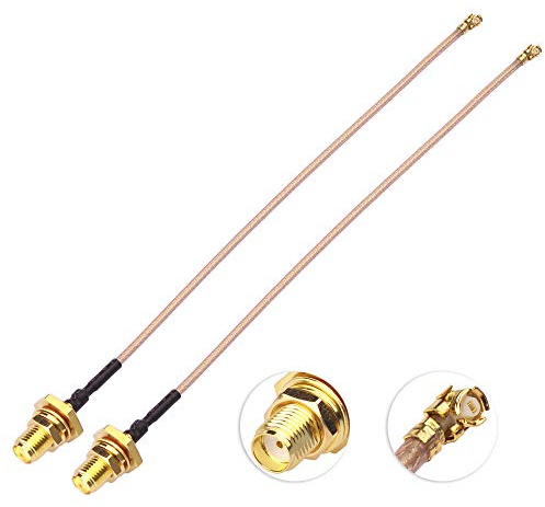 Superbat Cable Pigtail Mini PCI a SMA Hembra RG178 15cm 50 Ohm 2piezas | para Adaptador WiFi, Módulo IoT Bluetooth/ 4G 5G, Placa Base Enrutador, Placa Base Inalámbrica Mini AP, Tarjeta Red Mini PCIe