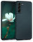 kwmobile Case kompatibel mit Samsung Galaxy S21 Hülle - Schutzhülle aus Silikon metallisch schimmernd - Handyhülle Metallic Petrol