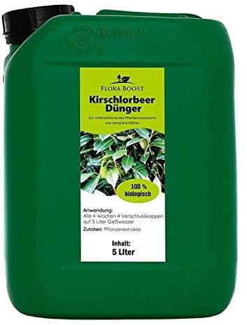 Flora Boost Kirschlorbeer Dünger Flora Boost 5000ml I Für bis zu 1000L Gießwasser I Dünger für Kirschlorbeer Pflanzen & Hecken I Flüssiger Blatt- & Wurzeldünger I 100% natürlicher Pflanzendünger