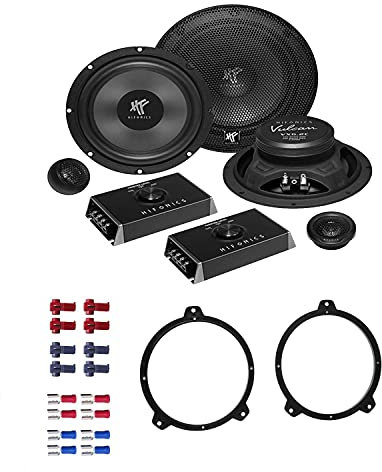 Hifonics VX 6.2C Lautsprecher mit Einbauset passend für BMW 3er Coupe (E46) 1996-2006 Türen vorne/hinten 400 Watt 165mm 2 Wege Kompo